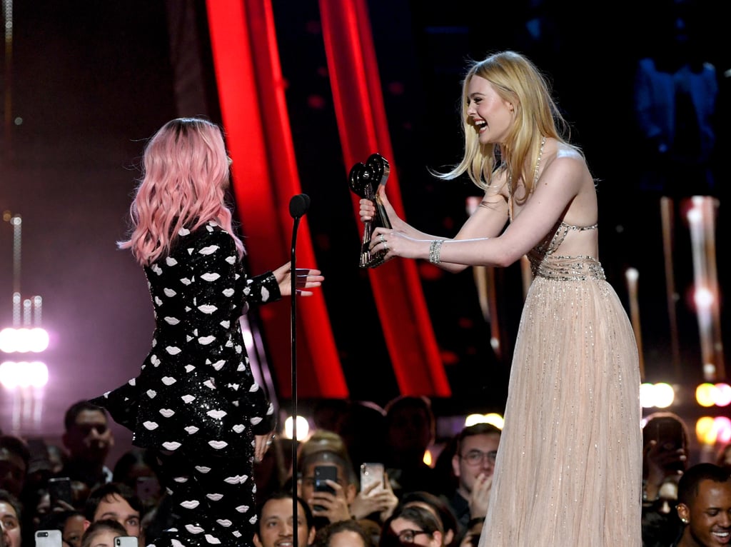 Pictured: Halsey and Elle Fanning