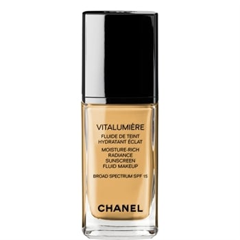 Chanel Vitalumière Moisture-Rich Radiance Sunscreen Fluid Makeup Broad