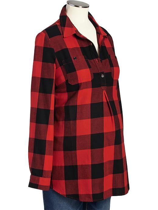 Old Navy Maternity Buffalo Plaid Flannel Shirt 28 Cheap