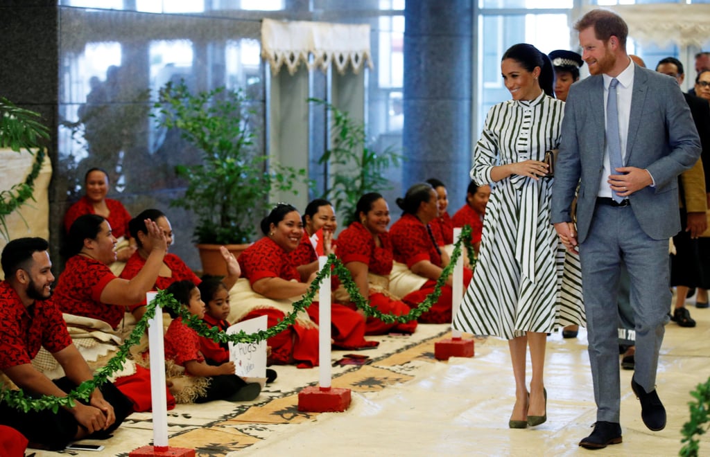 Meghan Markle Striped Dress in Tonga 2018