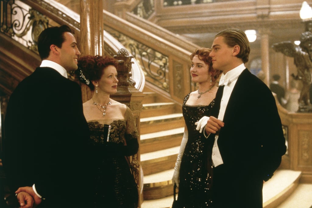 Billy Zane, Frances Fisher, Kate Winslet, and Leonardo DiCaprio in Titanic.
