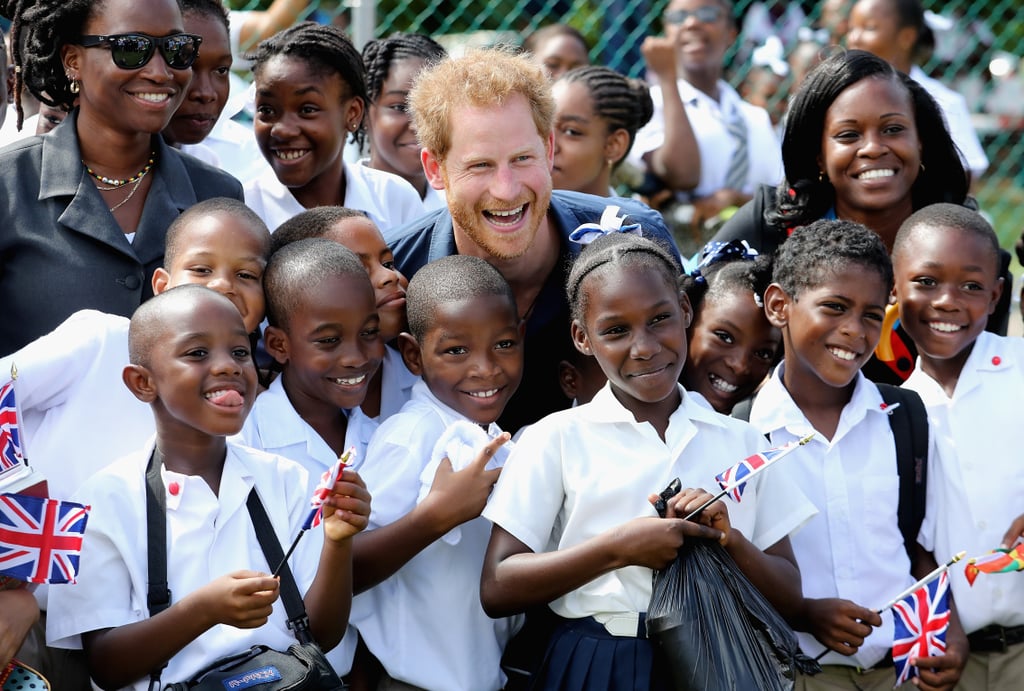 Prince Harry Playing Cricket With Kids in the Caribbean 2016