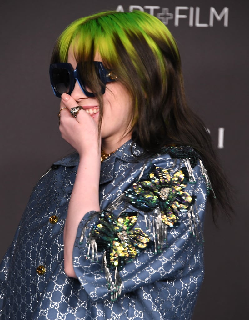 Billie Eilish Wore Silk Gucci Pajamas on the Red Carpet