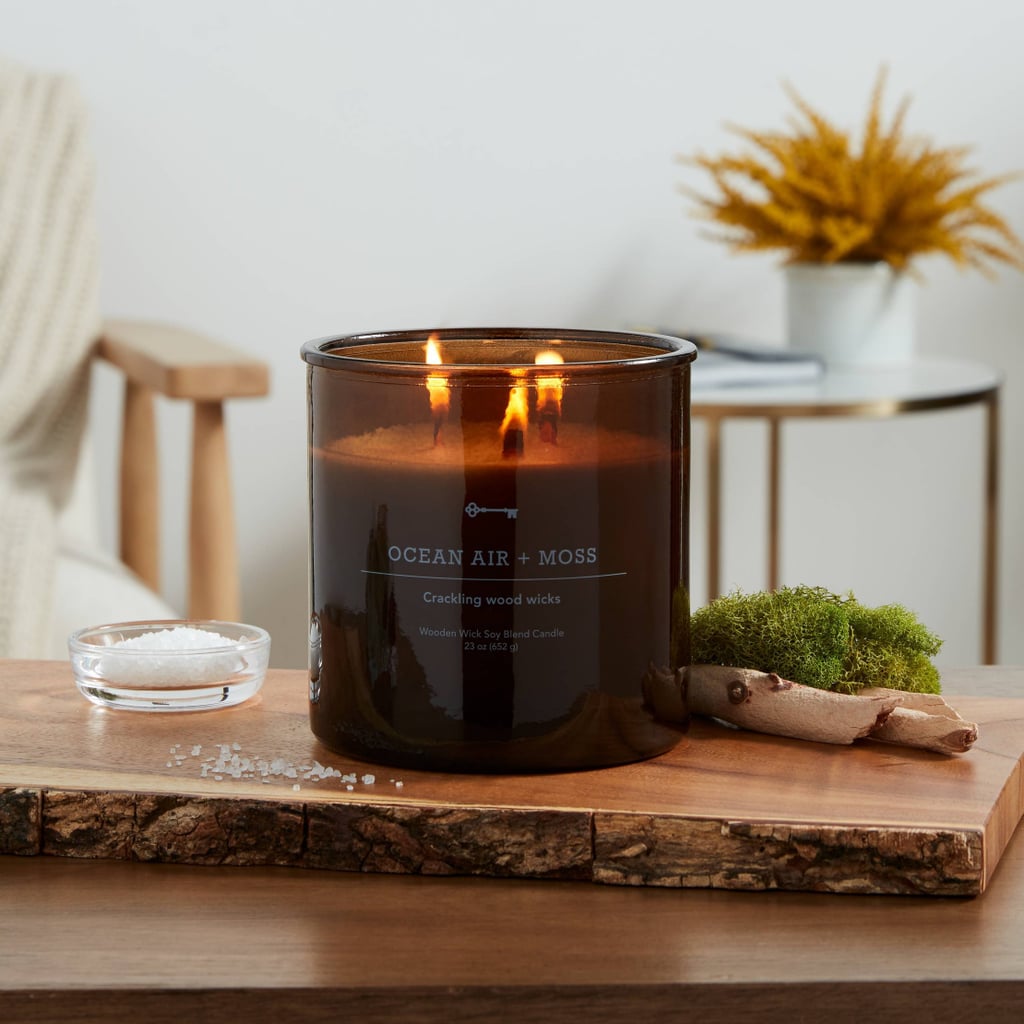 Cosy Candle: Threshold 3-Wick Wooden Amber Glass Candle