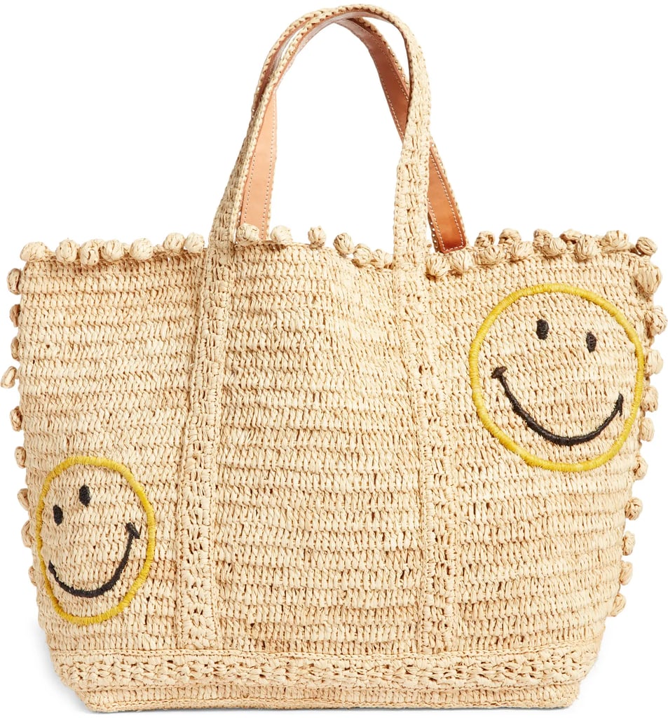 A Whimsical Tote Bag: Smiley x Vanessa Bruno Cabas Straw Shoulder Bag