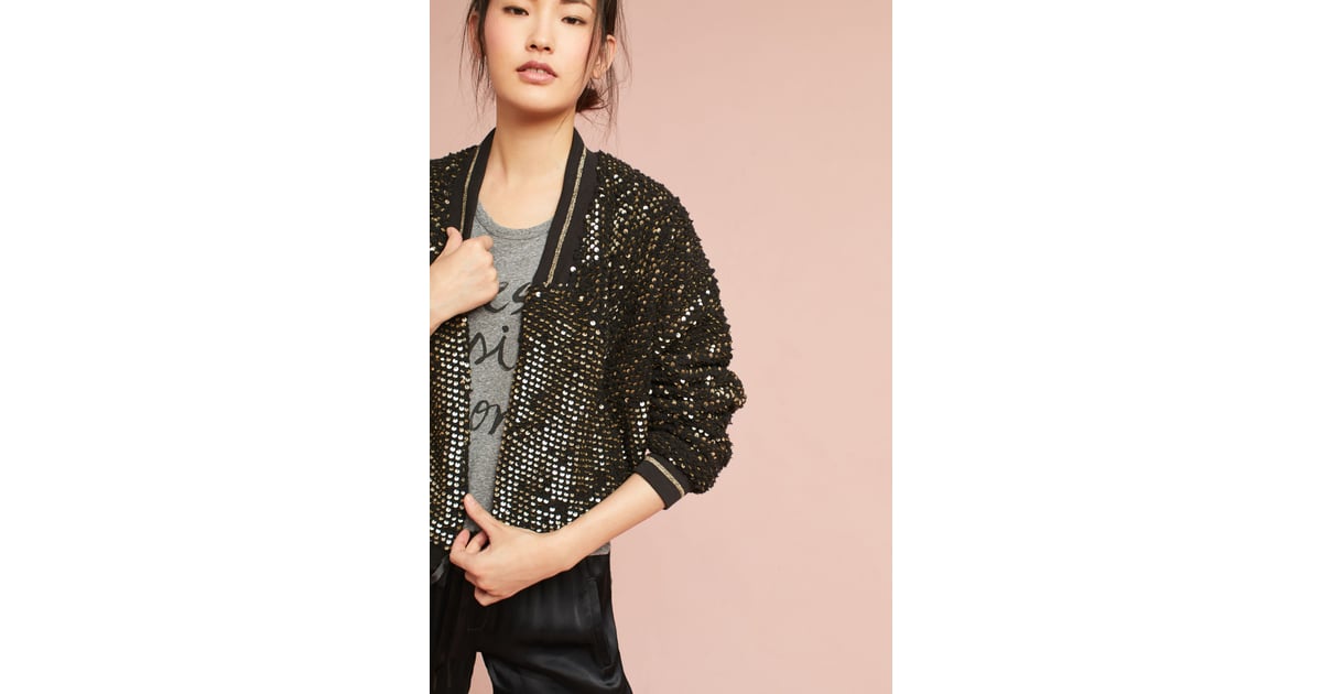 anthropologie sequin jacket