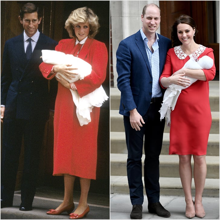 Princess Diana in 1984 and Kate Middleton in 2018