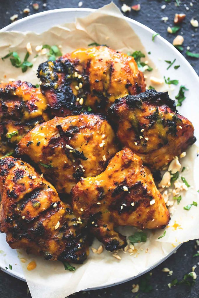 Grilled Thai Mango Chicken With Coconut Curry Sauce