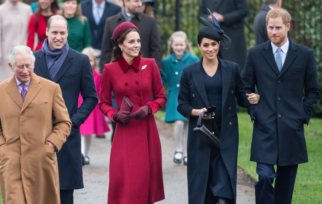 Meghan Markle Black Coat on Christmas Day 2018