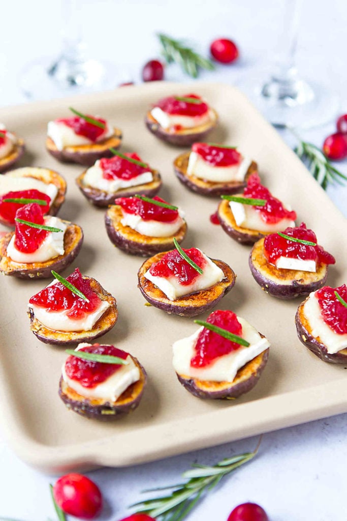 Brie and Cranberry Potato Bites