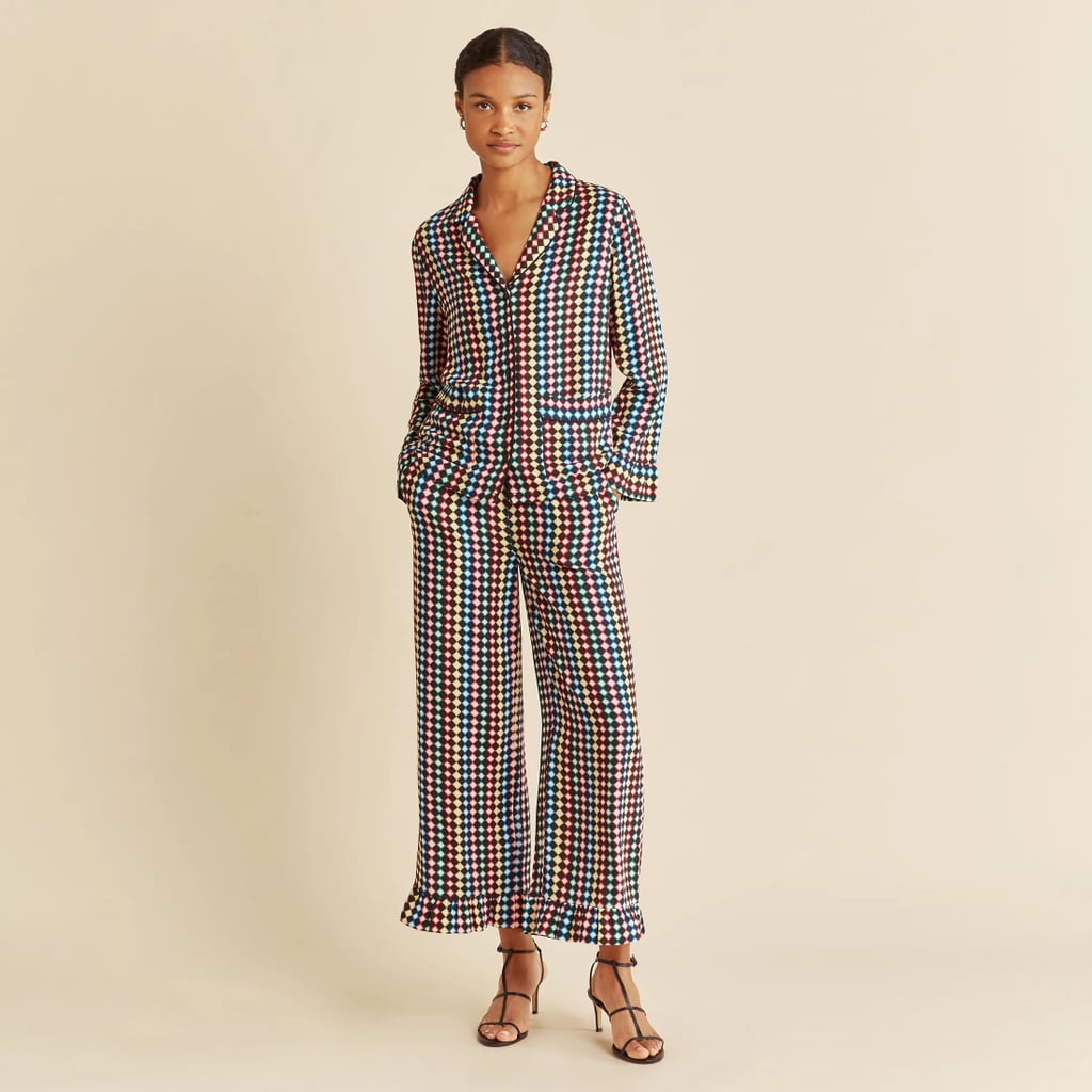 Fashion Christmas Gift Ideas: Albaray Harlequin Button Through Top and Trousers
