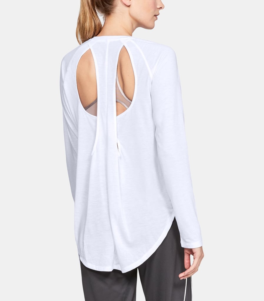 UA Open Back Long Sleeve Workout Clothes For Postrun Cooldowns