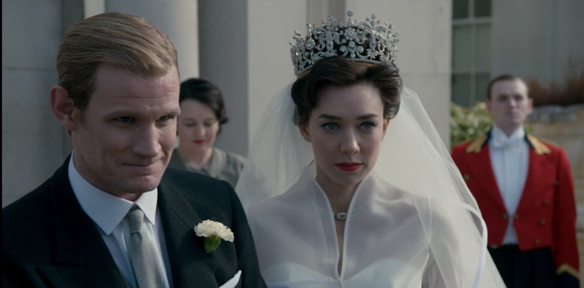 In The Crown Prince Philip Tells His Teary Eyed Sister In Law That How The Crown S Take On Princess Margaret S Wedding Compares To The Real Thing Popsugar Entertainment Photo 11