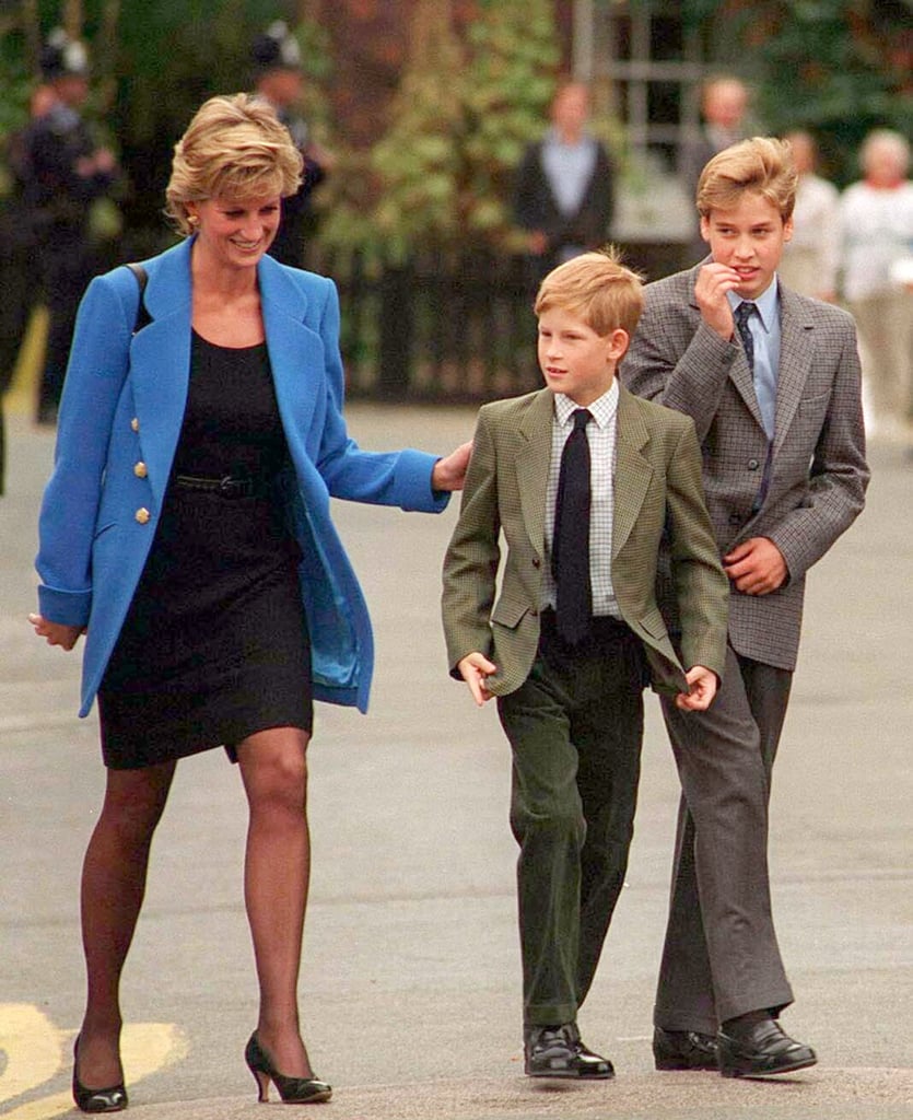 Princess Diana walked with her sons in Windsor, England, in September 1995.