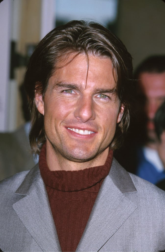 Tom Cruise had long hair for the Academy Awards in March 2000.