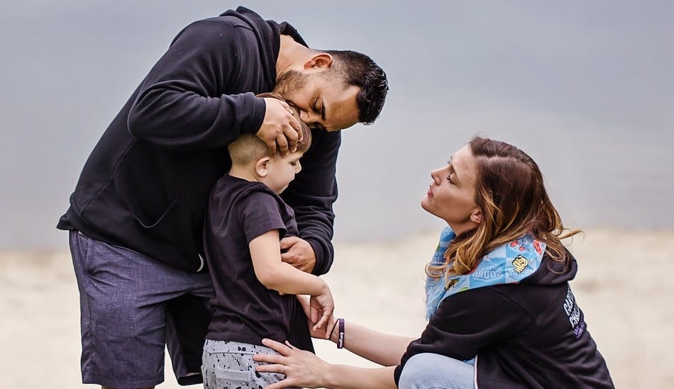 Carter and his parents, Samir and Jennifer.