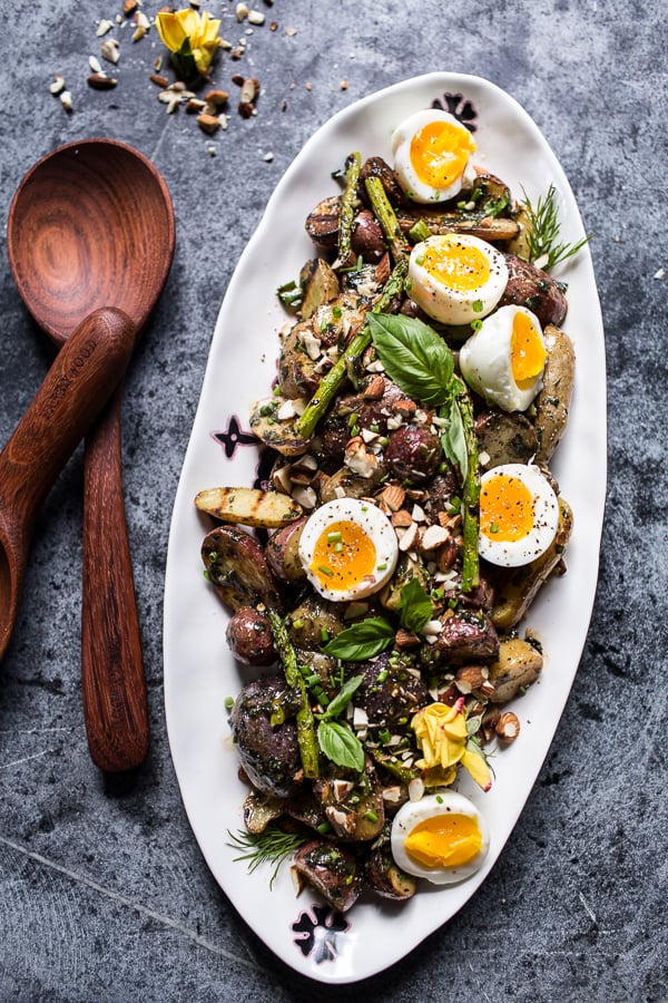 Grilled Potato Salad With Basil Chimichurri and Soft-Boiled Eggs