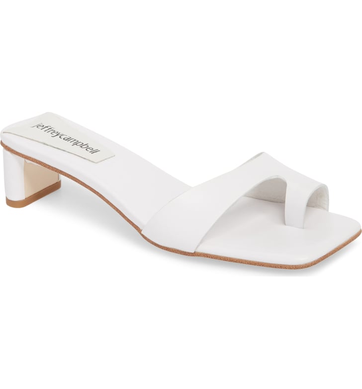 Jeffrey Campbell Teclado Slide Sandals Square Toe Heels Are