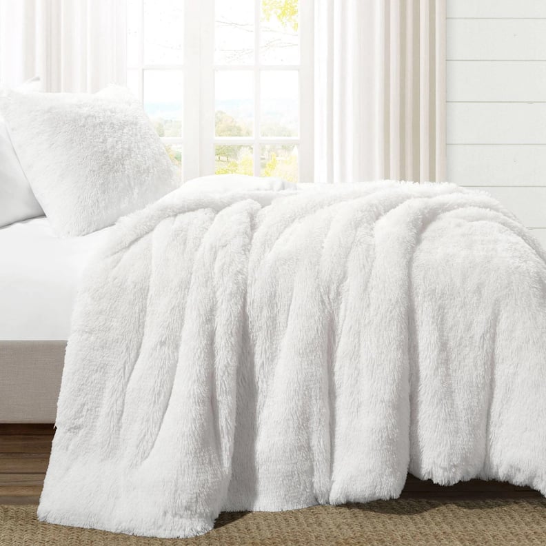 For Cozy Vibes: Lush Décor Emma Faux Fur Comforter Set