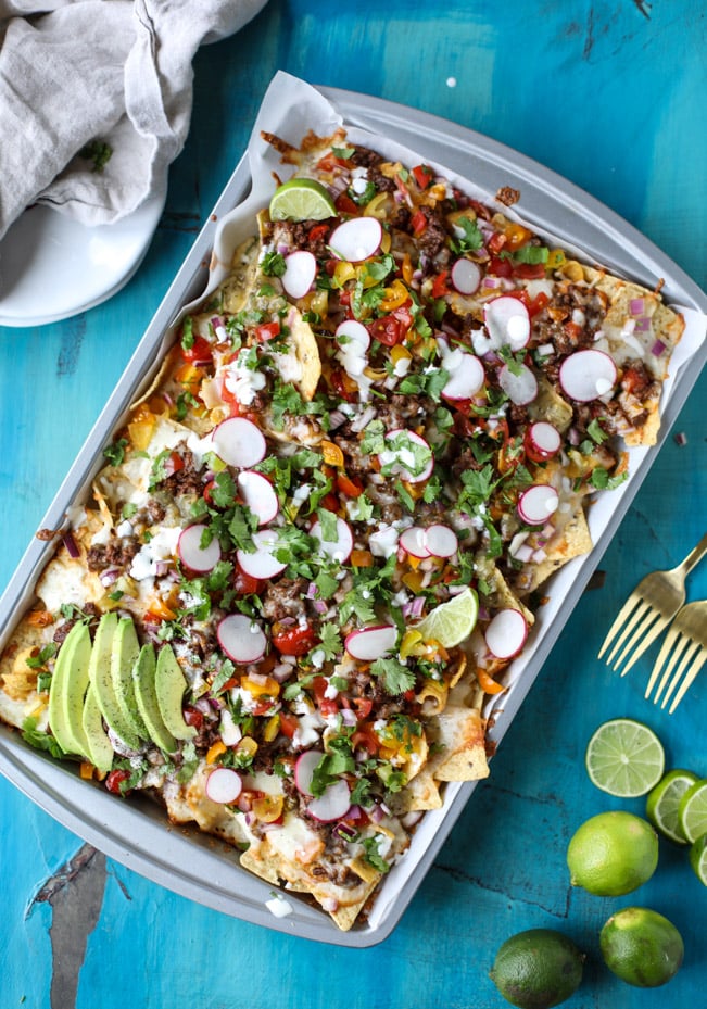 Green Chile Beef Nachos