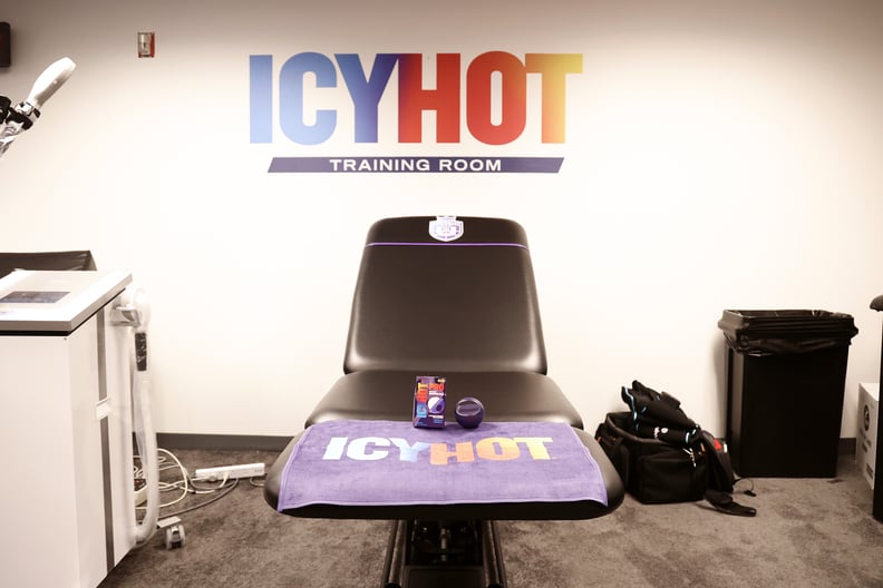 Icy Hot products on display during Icy Hot x Unrivaled Media day.
