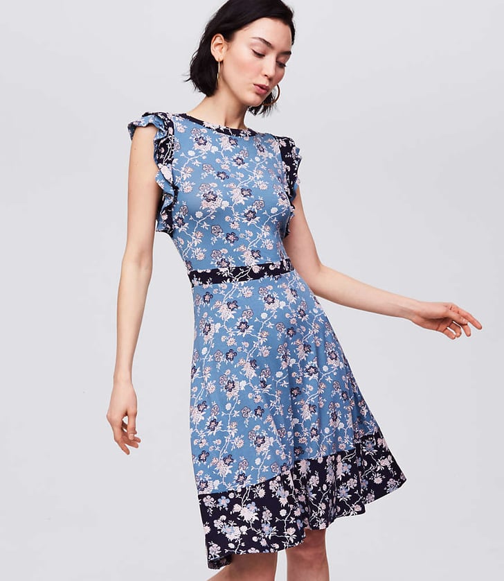 LOFT Mixed Print Flutter Dress Spring Dresses From Loft POPSUGAR Fashion Photo 13