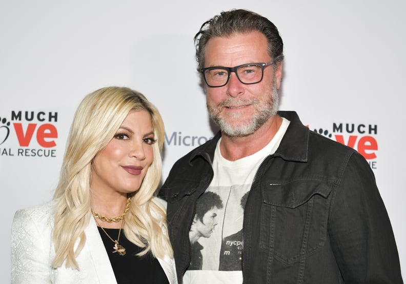 CULVER CITY, CALIFORNIA - OCTOBER 17: Tori Spelling (L) and Dean McDermott attend the Much Love Animal Rescue 3rd Annual Spoken Woof Benefit at Microsoft Lounge on October 17, 2019 in Culver City, California. (Photo by Rodin Eckenroth/Getty Images)