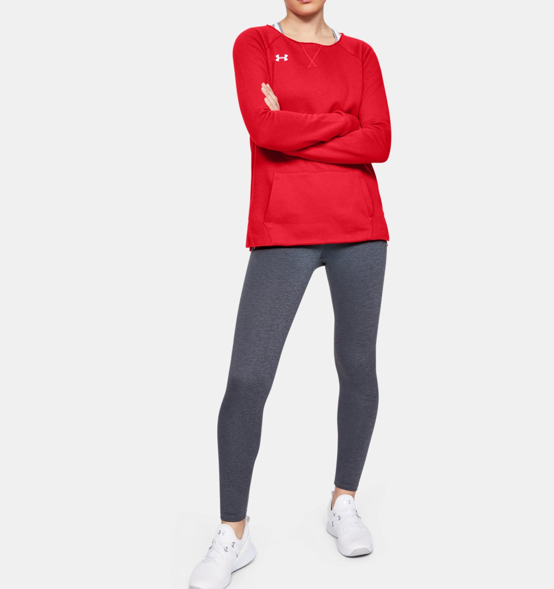 ua hustle fleece crew