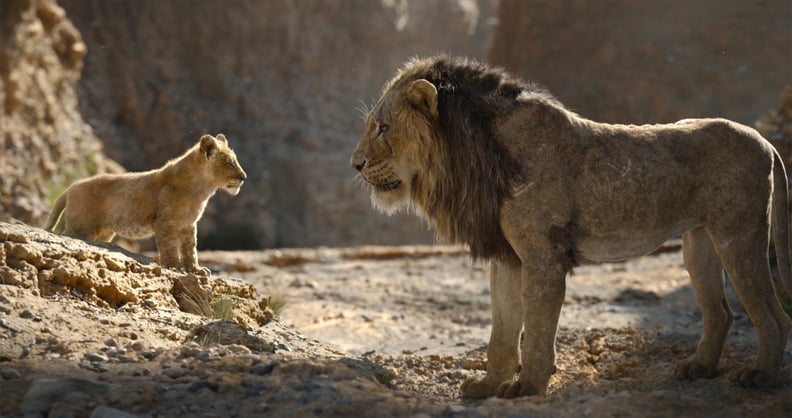 THE LION KING, from left: young Simba (voice: JD McCrary), Scar (voice: Chiwetel Ejiofor), 2019.  Walt Disney Studios Motion Pictures / courtesy Everett Collection