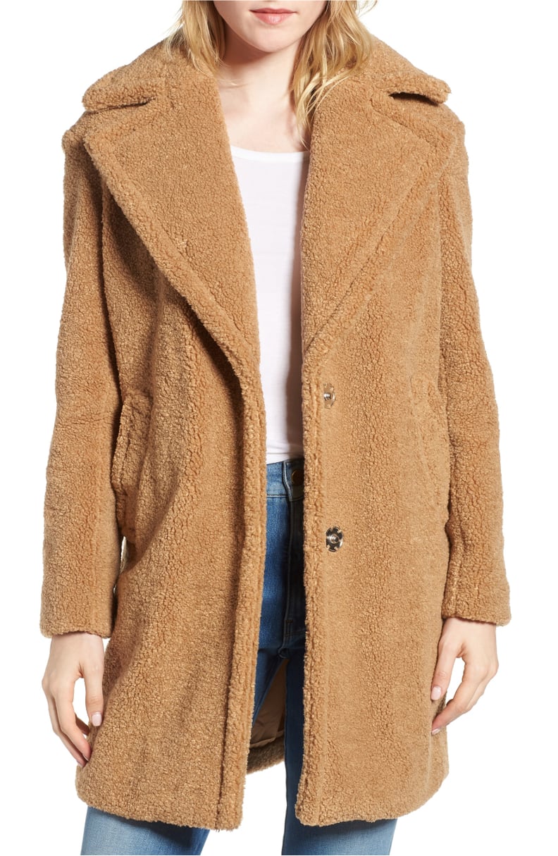 Kensie Faux Fur Teddy Bear Coat