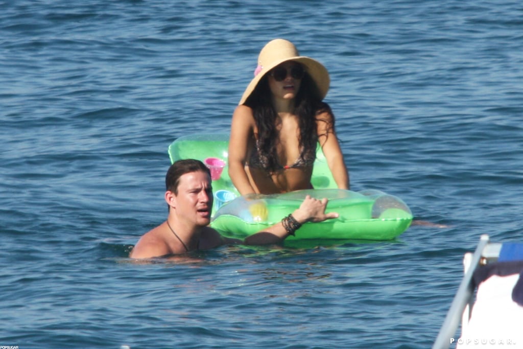 Channing Tatum and Jenna Dewan floated in the water together during a July 2010 Italian getaway.
