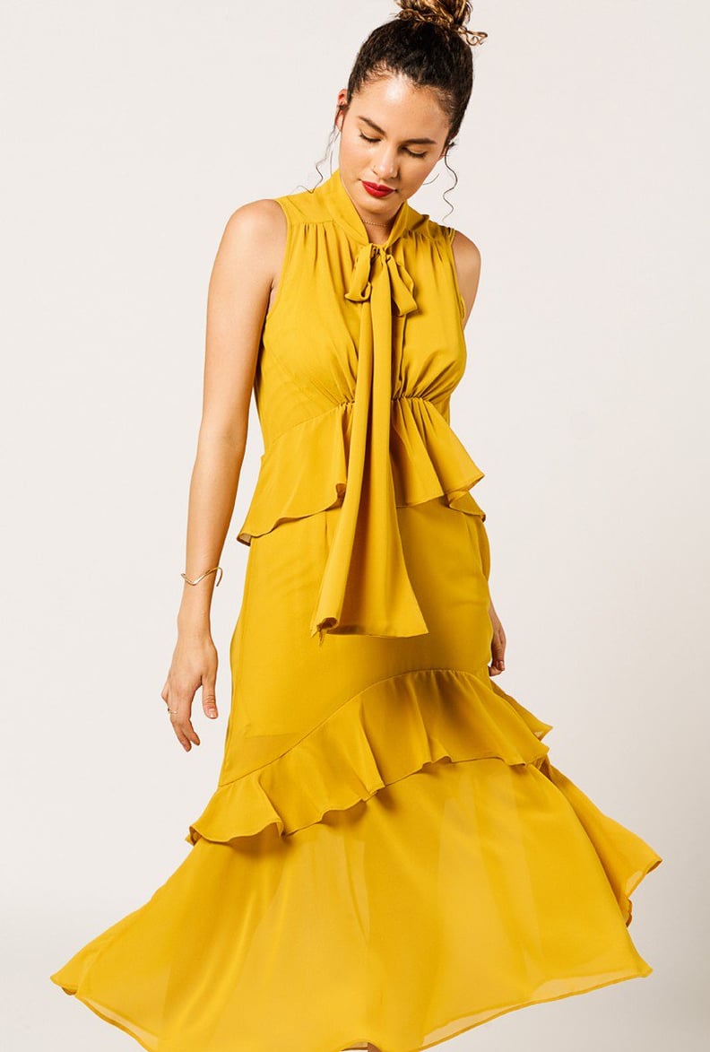 Azalea Lemonade Maxi Ruffle Dress