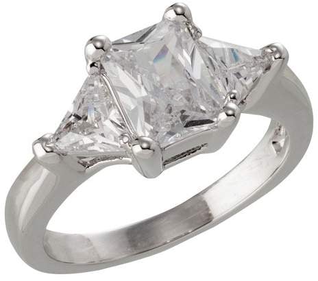 Target Cut Side Stones Engagement Ring