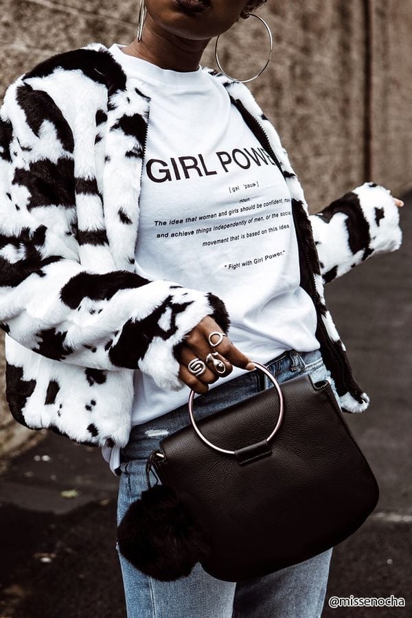 Forever 21 Cow Print Faux Fur Jacket