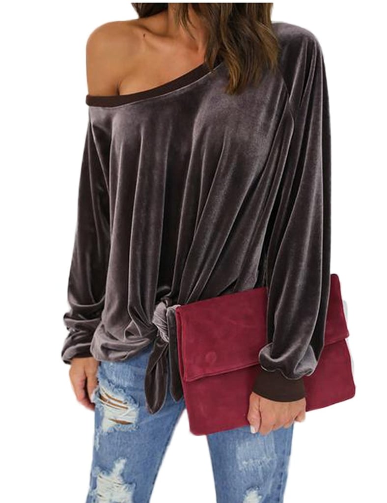velvet holiday top