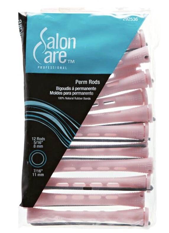 Salon Care Pink Long Curved Perm Rods
