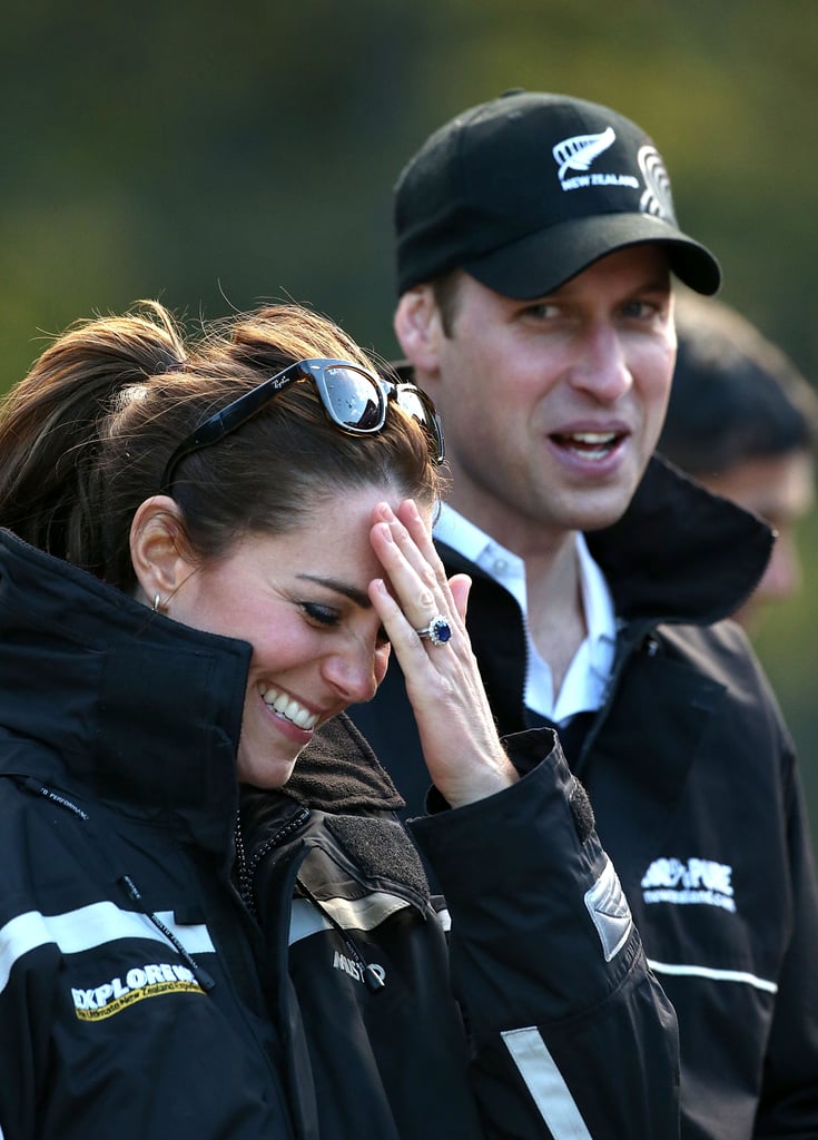 Kate couldn't keep it together during her sporty day with Prince William on the Shotover River in Queenstown, New Zealand.