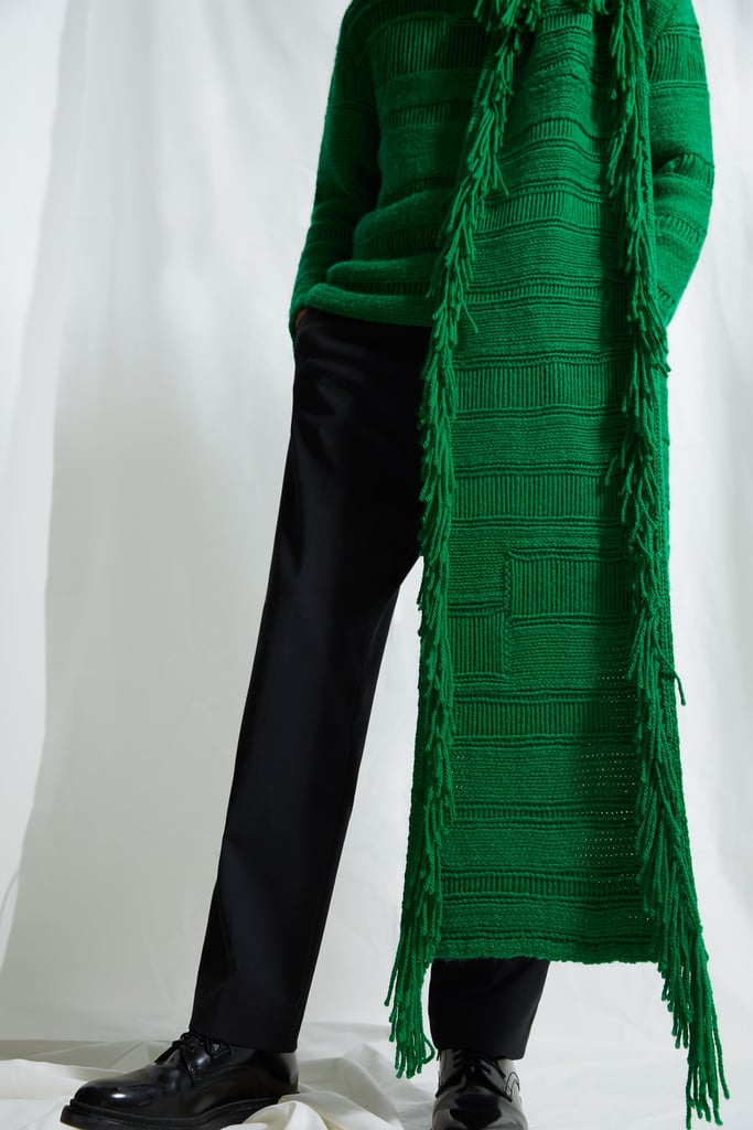 Zara Fringed Textured Scarf Winter Outfit Ideas For Styling Your Blanket Scarf POPSUGAR