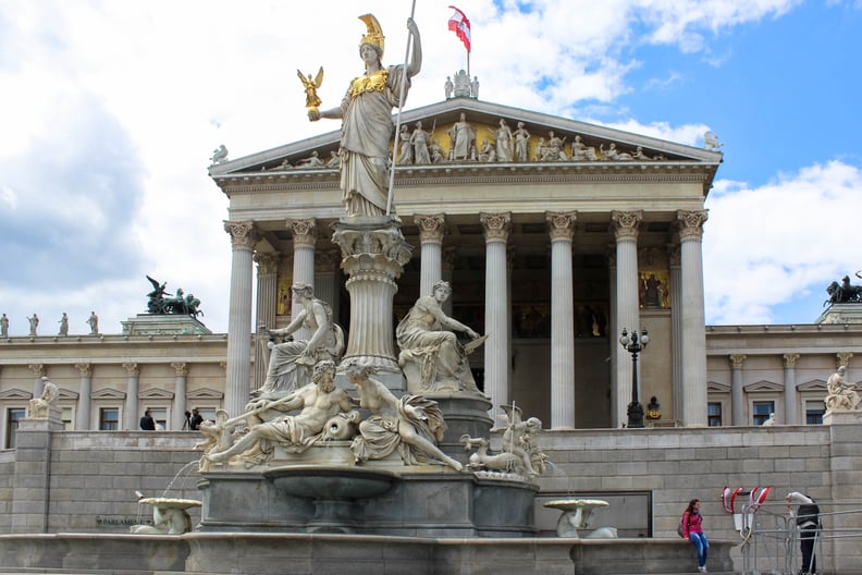 The grand Austrian Parliament Building.