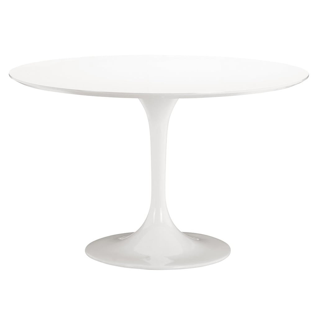 Inspired by midcentury modern design, this white tulipbased table