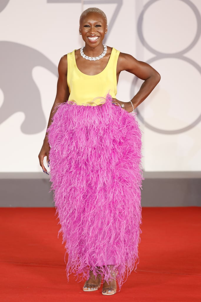 2021 Red Carpet Fashion Trend: Fanciful Ostrich Feathers