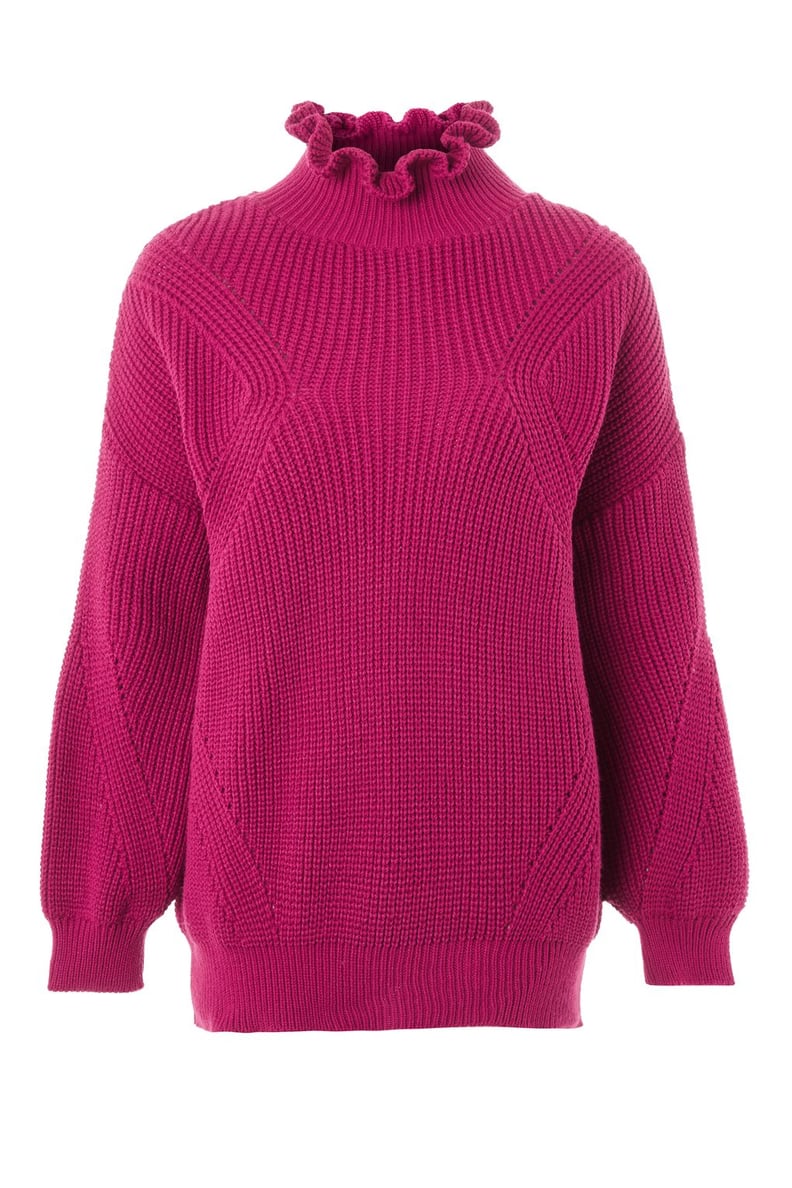 Topshop Frill Neck Sweater