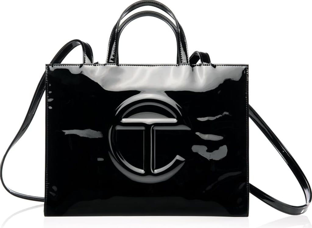 Telfar Medium Shopping Bag in Black Patent