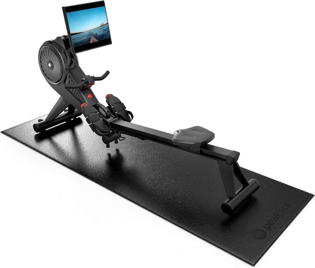 Powr Labs Rowing Machine Mat ($50)
Protecting floors with a cushioned mat is essential, especially if you're setting your machine up on top of hardwood floors. This one has high ratings without the overwhelming price, so it's a great way to save.