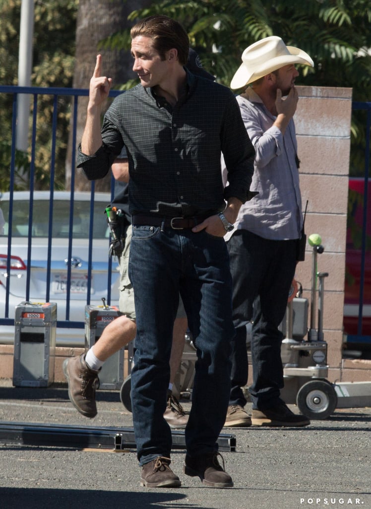 Jake Gyllenhaal on Nocturnal Animals Set