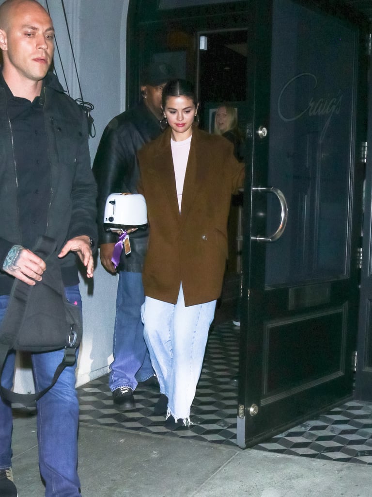 Selena Gomez Wears a Light Pink Turtleneck Twice in 1 Week