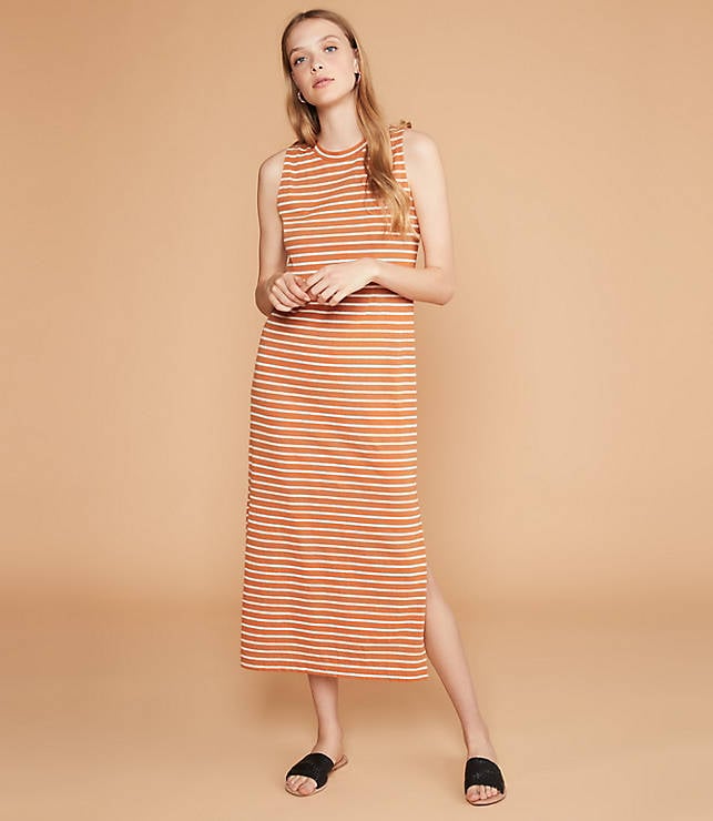 Lou & Grey Striped Softserve Slub Maxi Dress