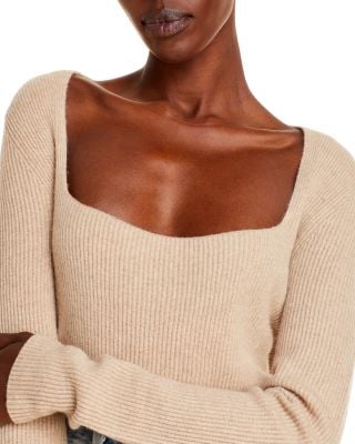 Vince Cashmere Square-Neck Sweater