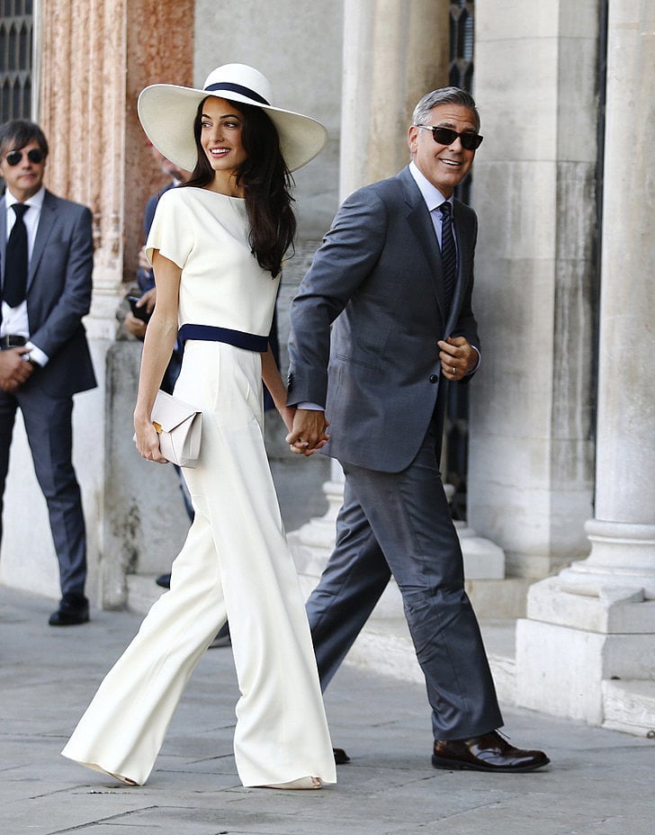 Amal stepped out in a Stella McCartney look during her wedding weekend in Venice, Italy.