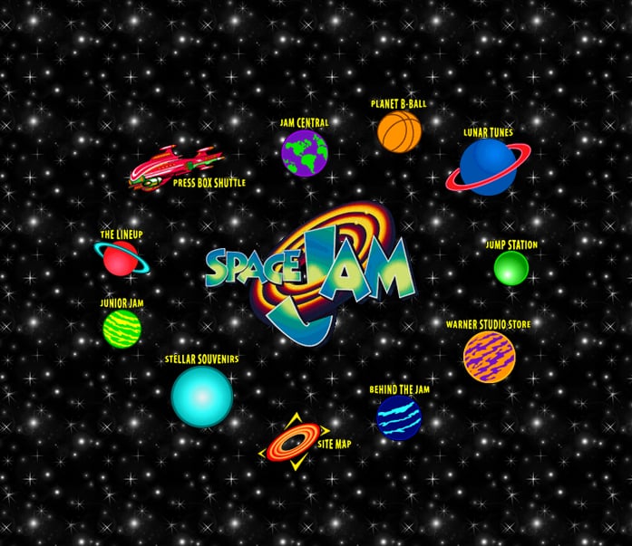 The official website for Space Jam has not changed since 1996.